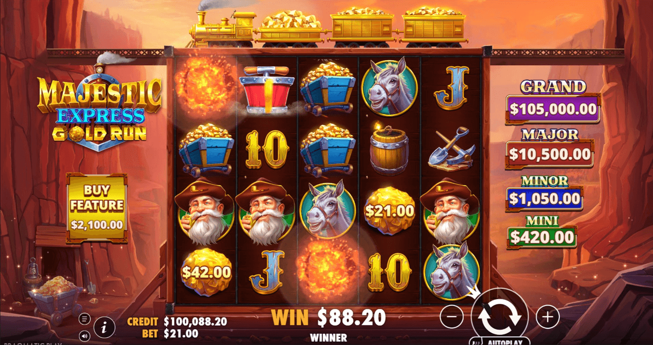 Majestic Express Gold Run win