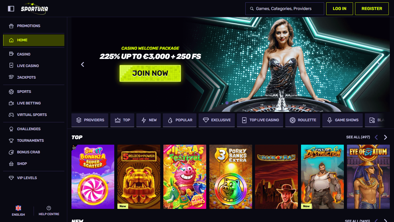 Sportuna_Casino_homepage_desktop