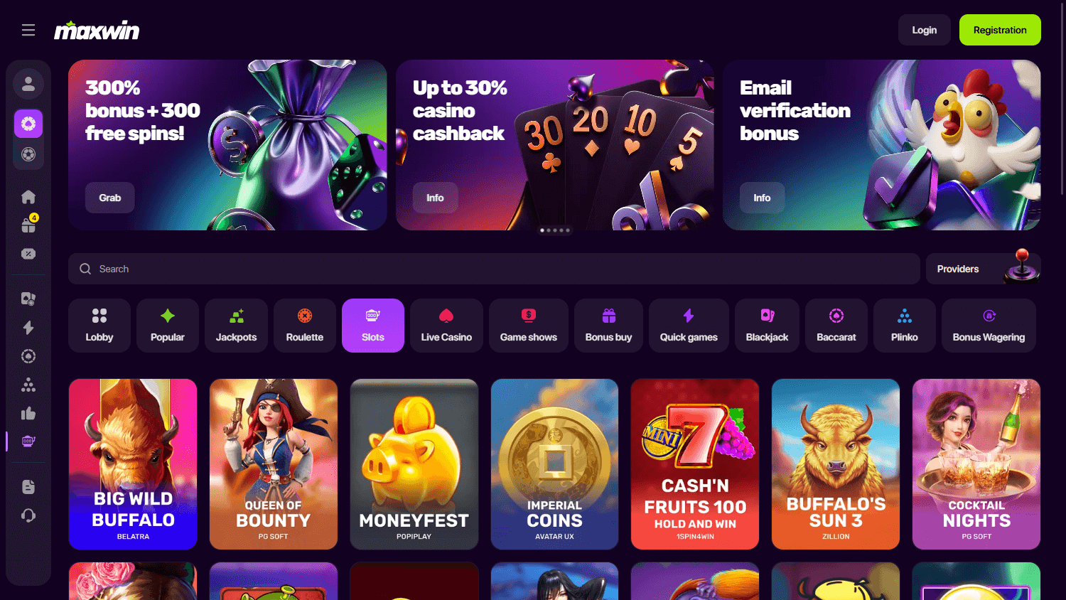 Maxwin casino login