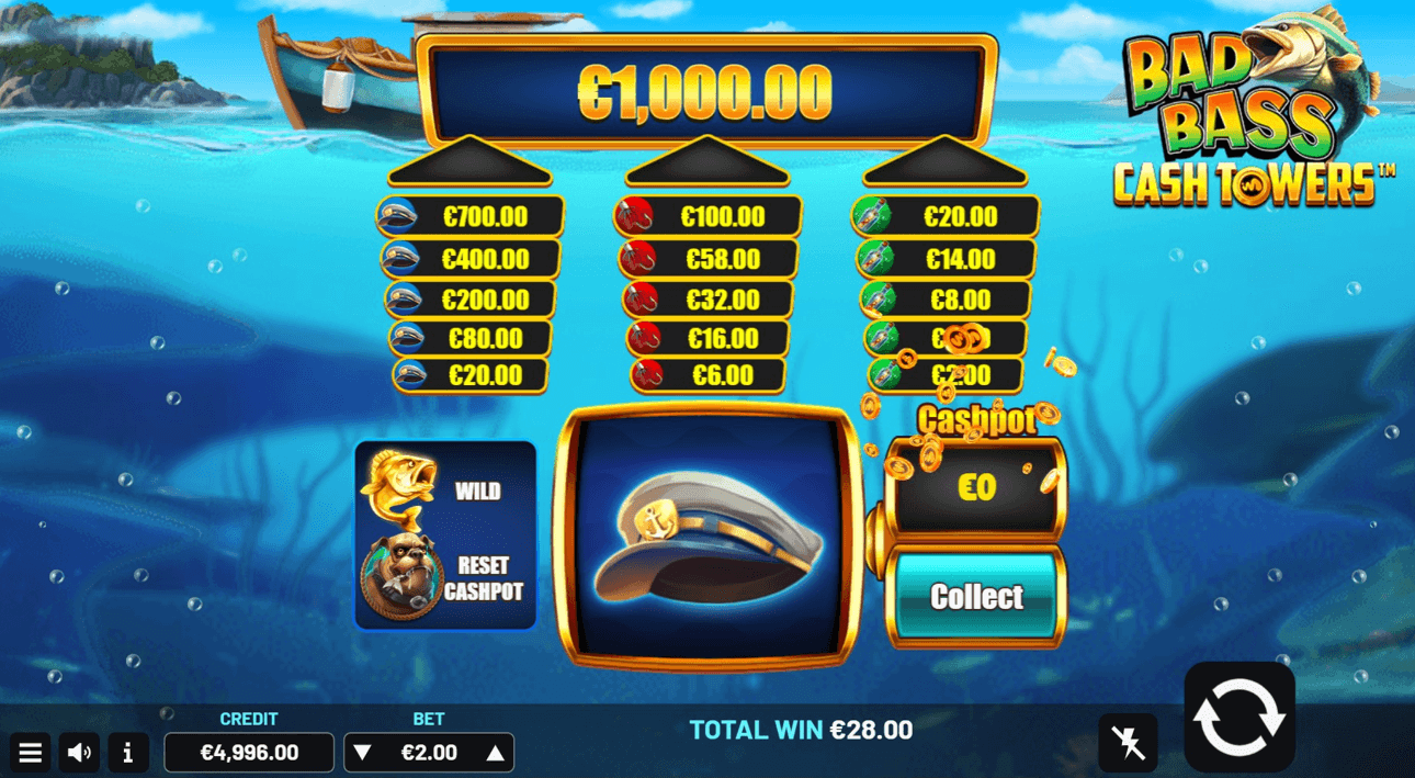 Bad Bass Cash Towers collect