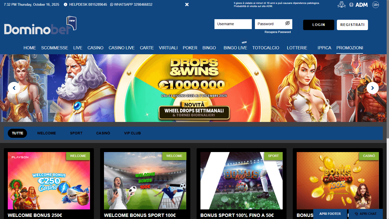 bonus freebet domino 2026