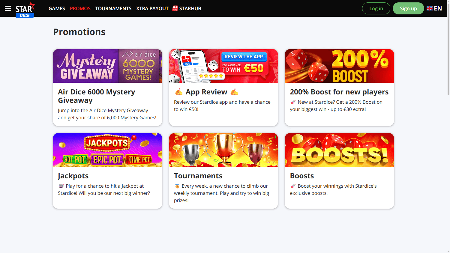 Stardice Casino Promotions