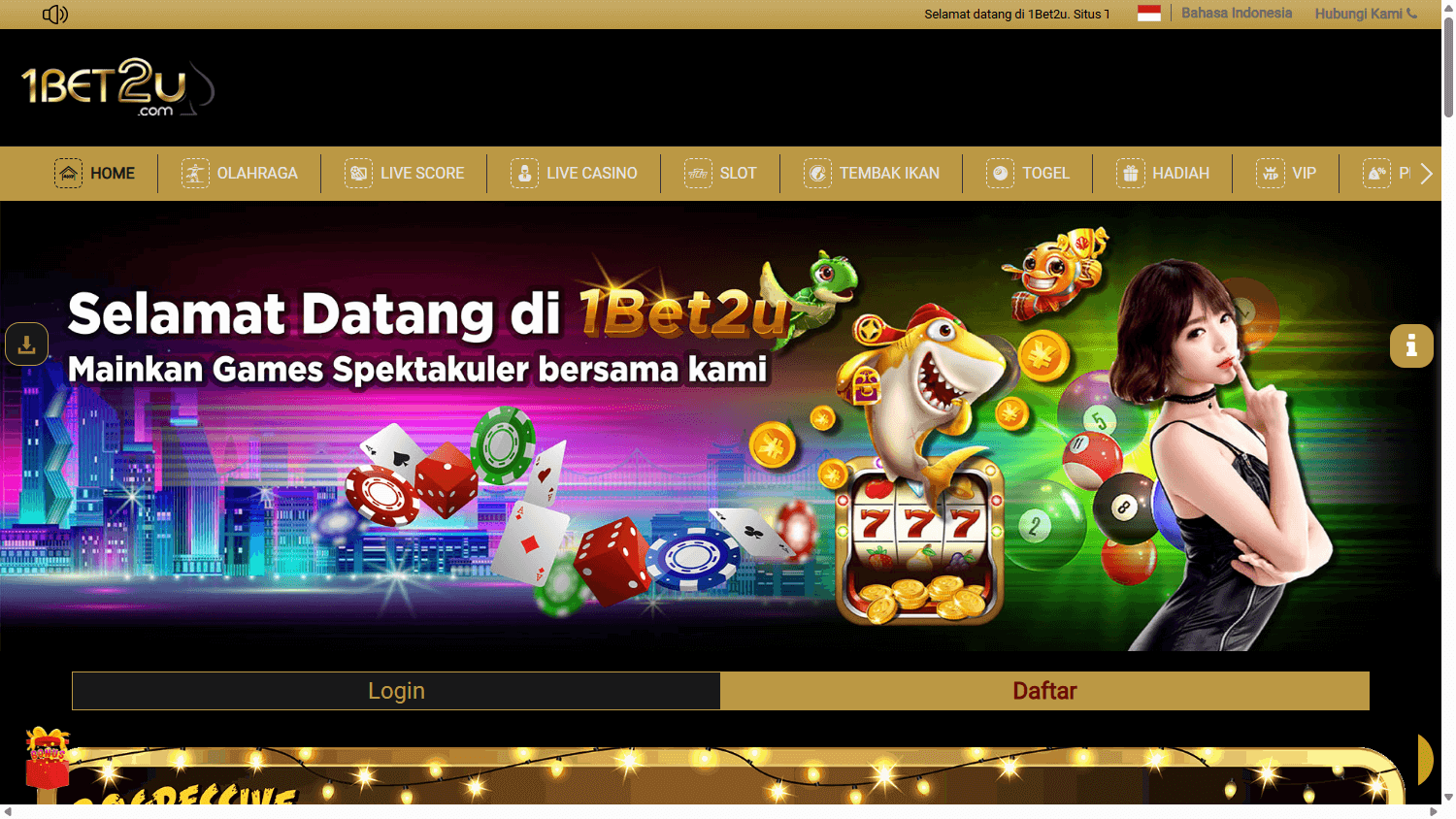 1Bet2u_Casino_homepage_desktop