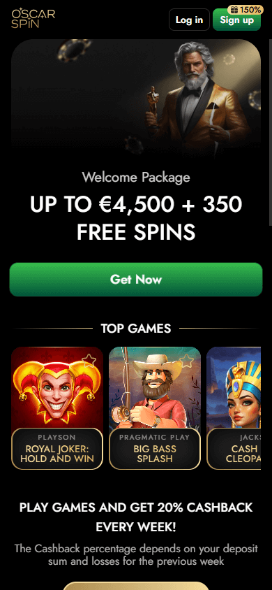 Oscarspin_Casino_homepage_mobile
