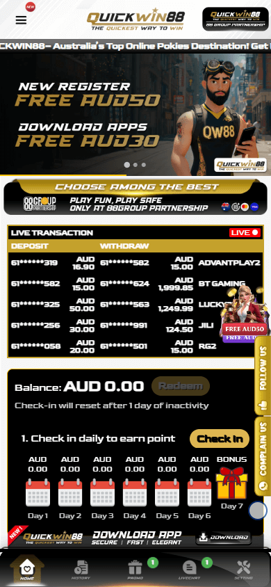 quickwin88_casino_homepage_mobile