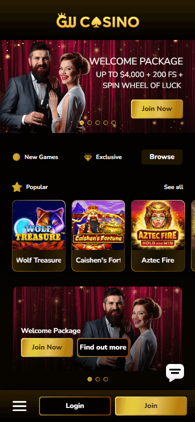 GW Casino Homepage
