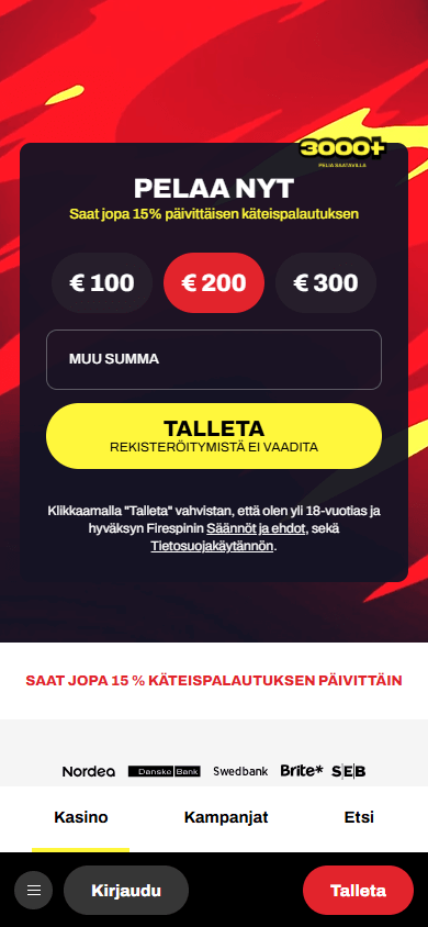 Strona główna Firespin na urządzeniach mobilnych