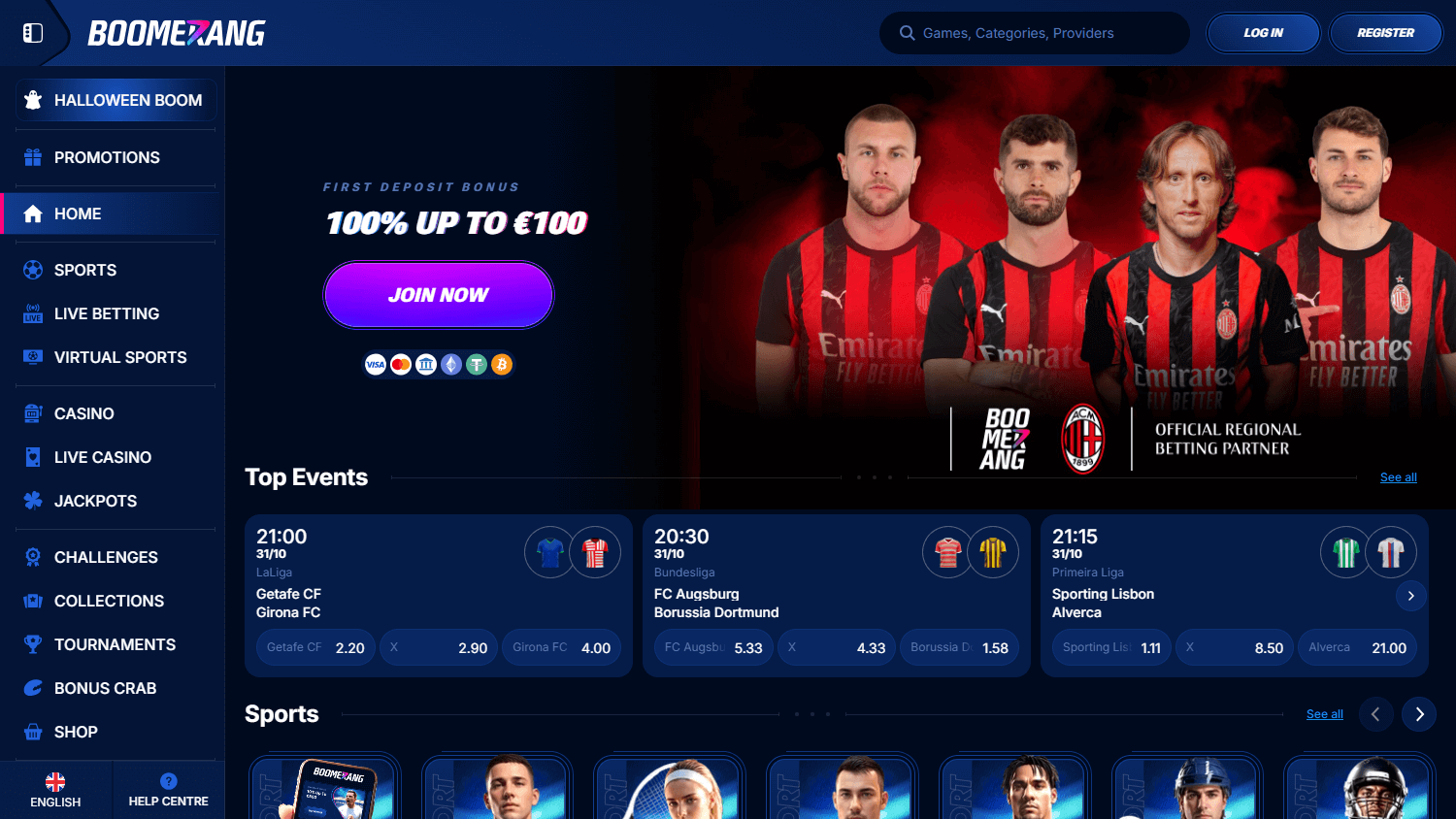 Boomerang Incentive: Online Casino Boomerang Bonus für Spieler aus Deutschland