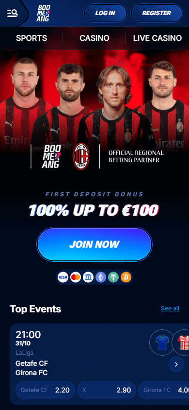 Boomerang.Bet_Casino_homepage_mobile