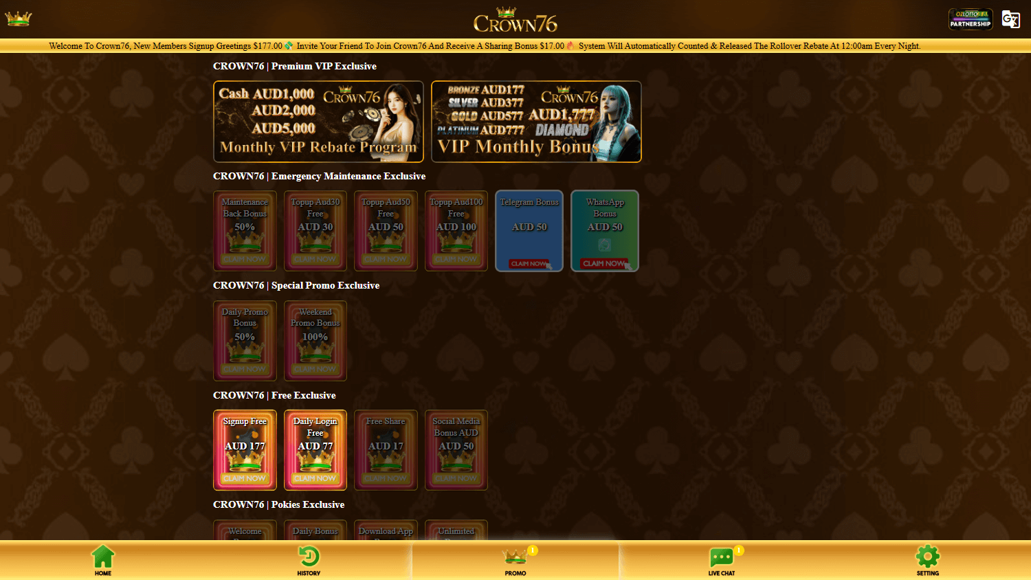 Crown76_Casino_promotions_desktop