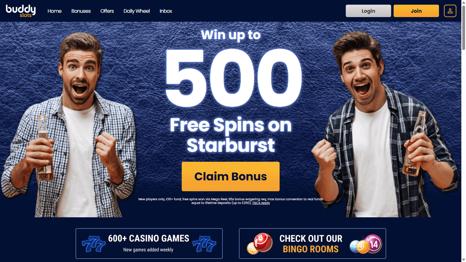 Buddy_Slots_Casino_homepage_desktop