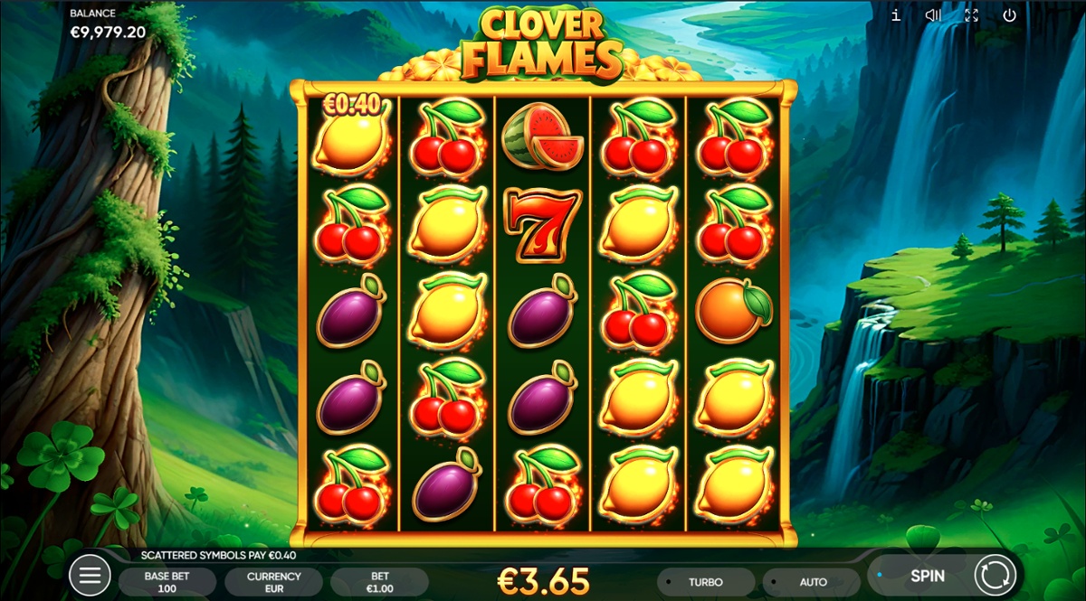 Clover Flames slot win