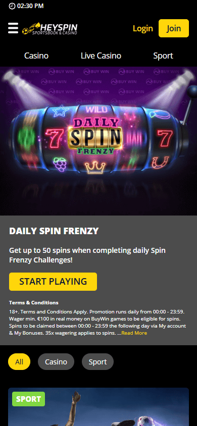 HeySpin_Casino_promotions_mobile