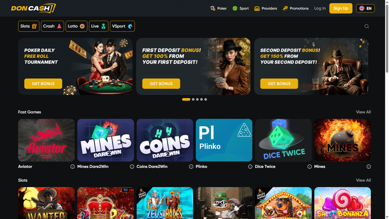 don_cash_casino_homepage_desktop