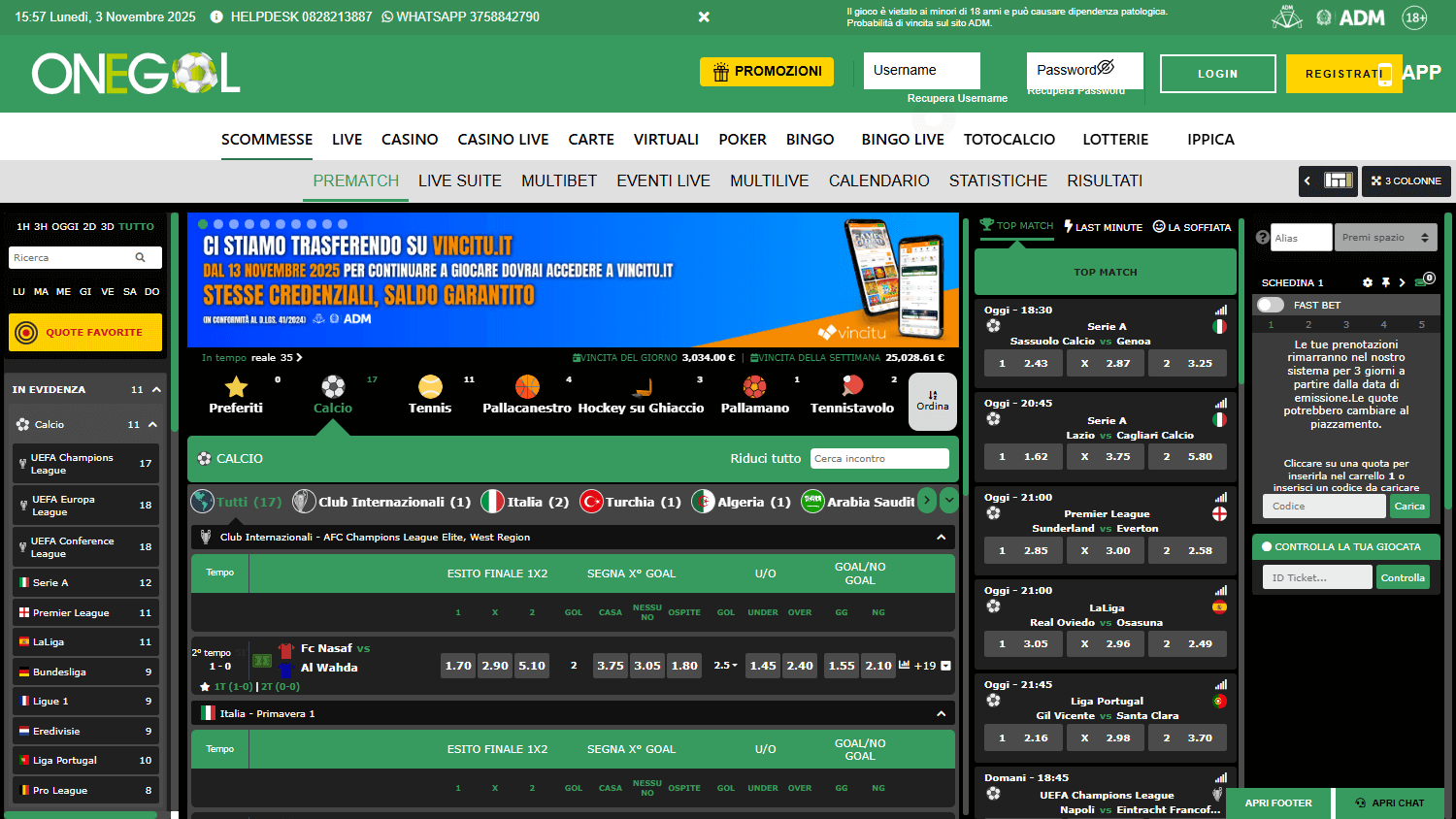 onegol_casino_homepage_desktop