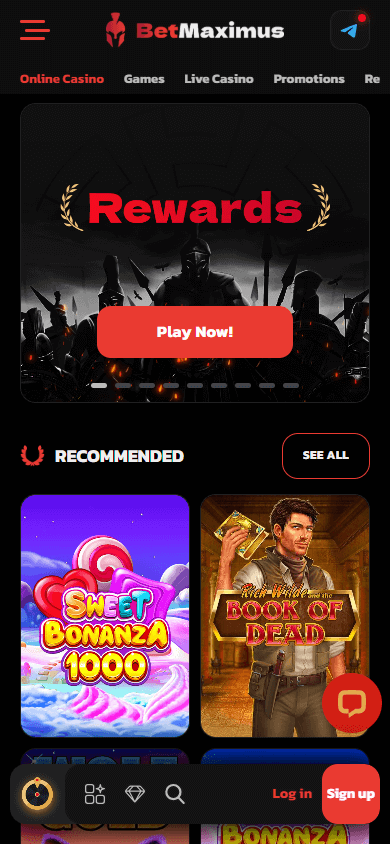 betmaximus_casino_homepage_mobile