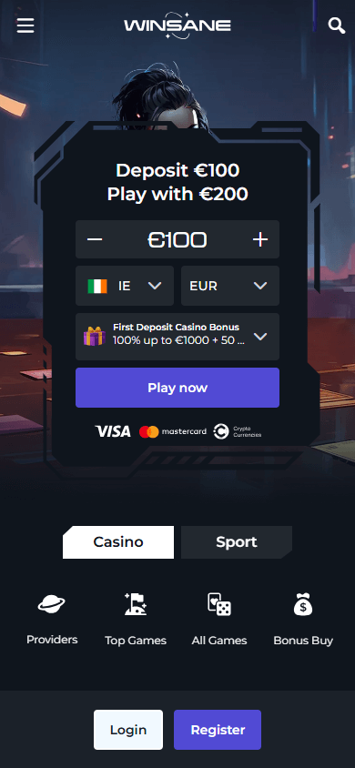 winsane_casino_homepage_mobile