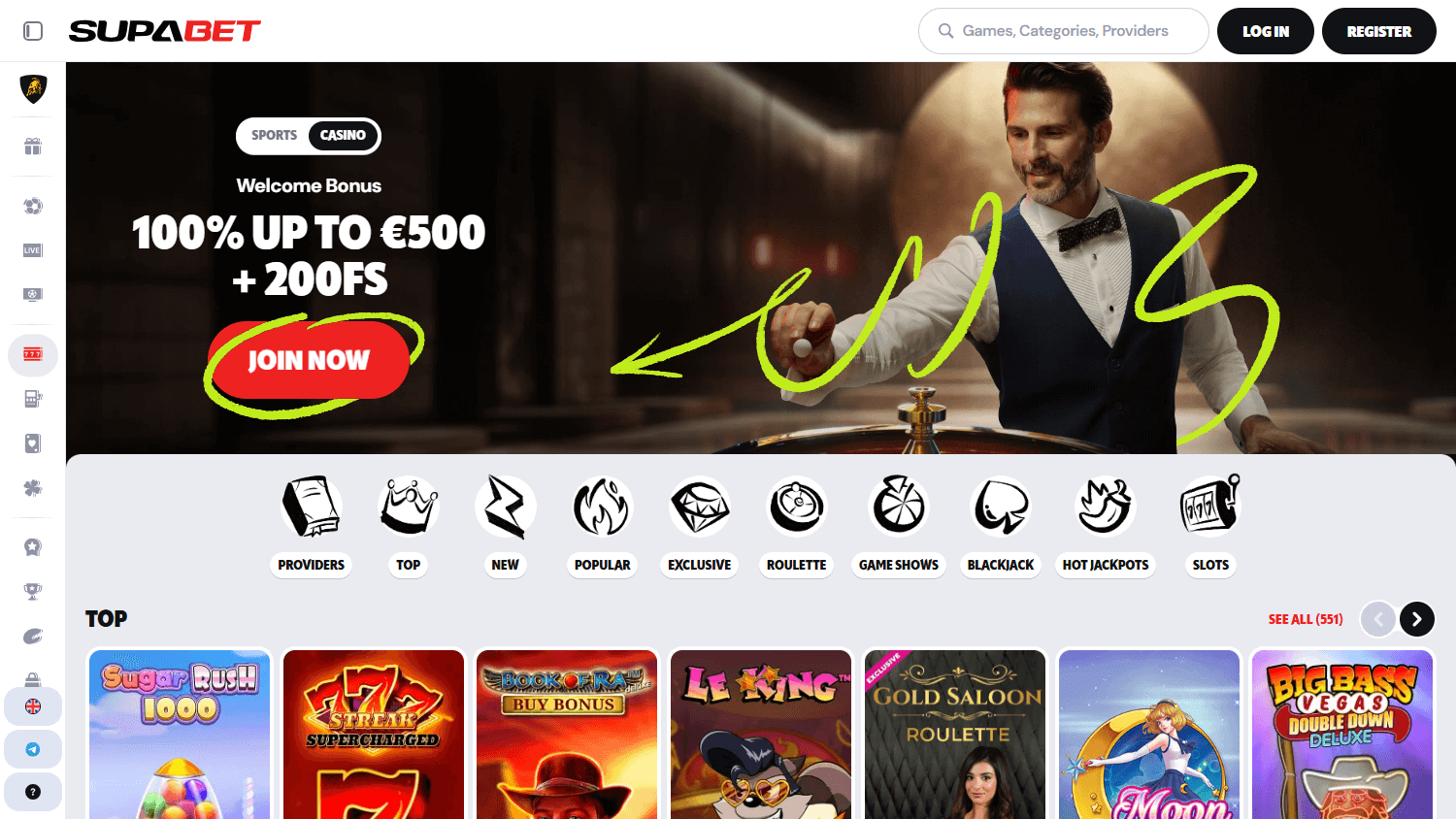 Review: Online Casino Supa Bet für Spieler aus Deutschland