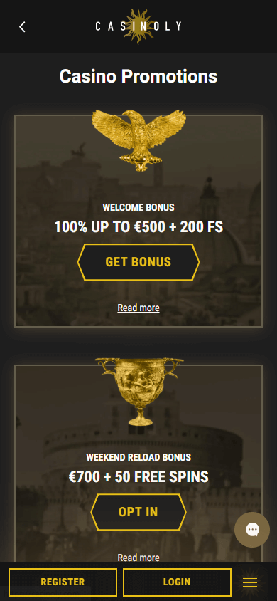 Promozioni mobili Casinoly