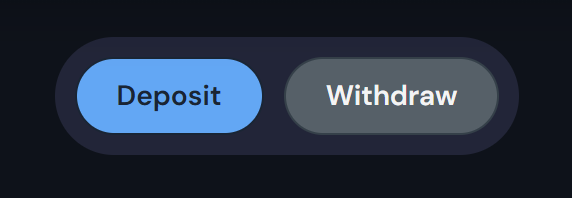 Deposit and withdrawal buttons at LuckyWins Casino in Canada