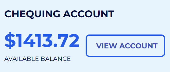 Chequing account balance after online casino withdrawal in Canada