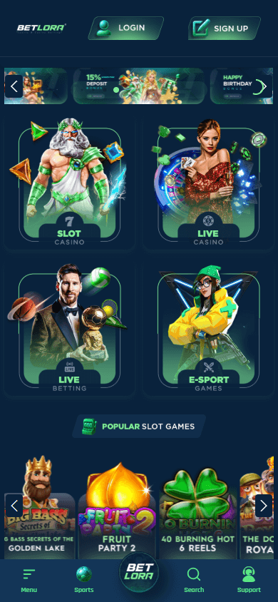 BetLora_Casino_homepage_mobile