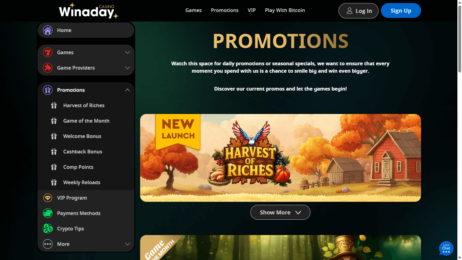 Winaday_Casino_promotions_desktop
