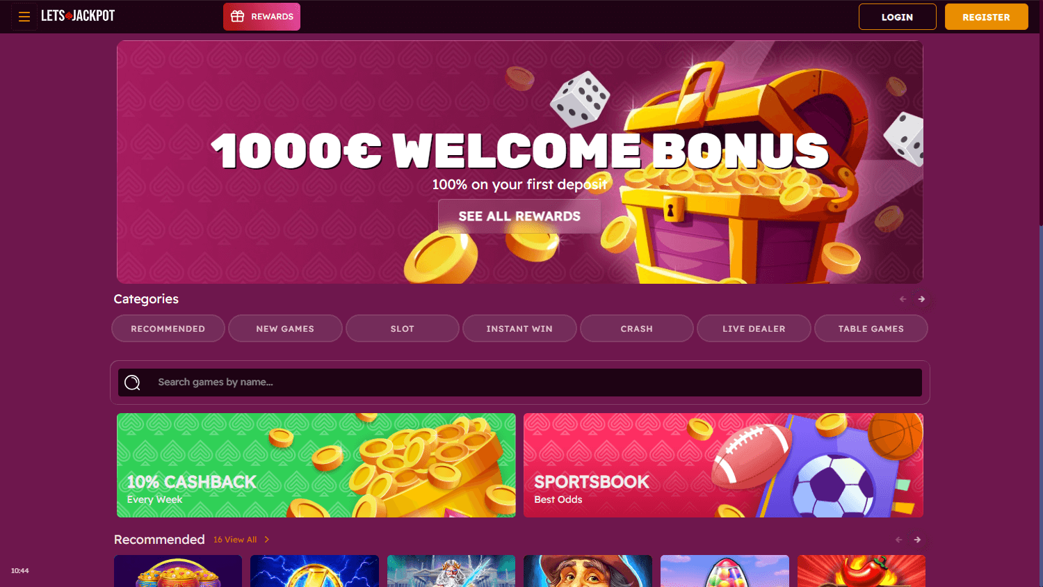 leading Jackpot Bob Casino reload bonus offer
