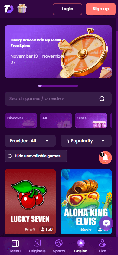 TrustDice_Casino_game_gallery_mobile