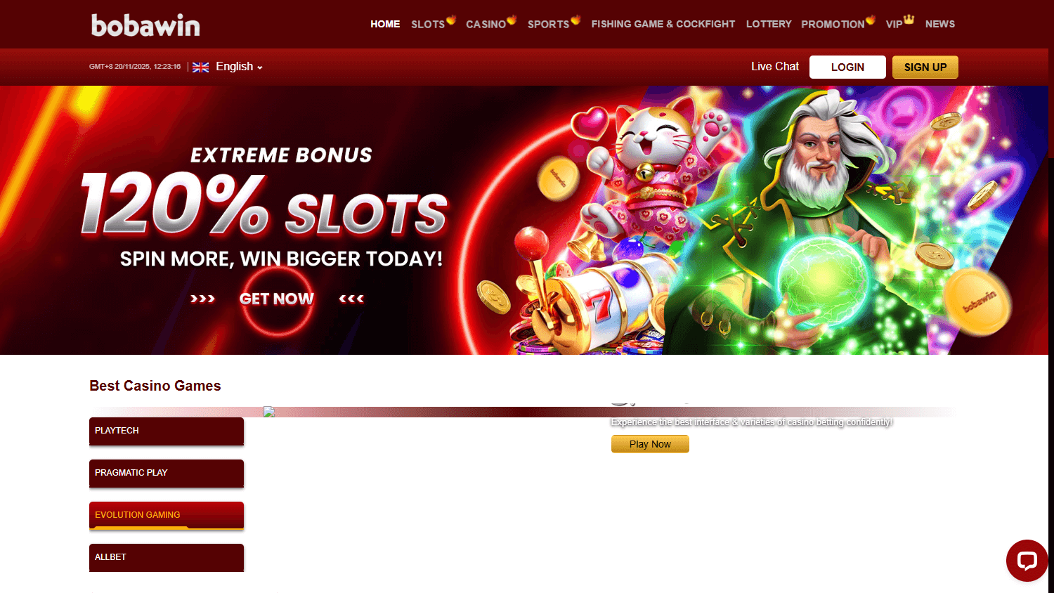 Bobawin_Casino_homepage_desktop