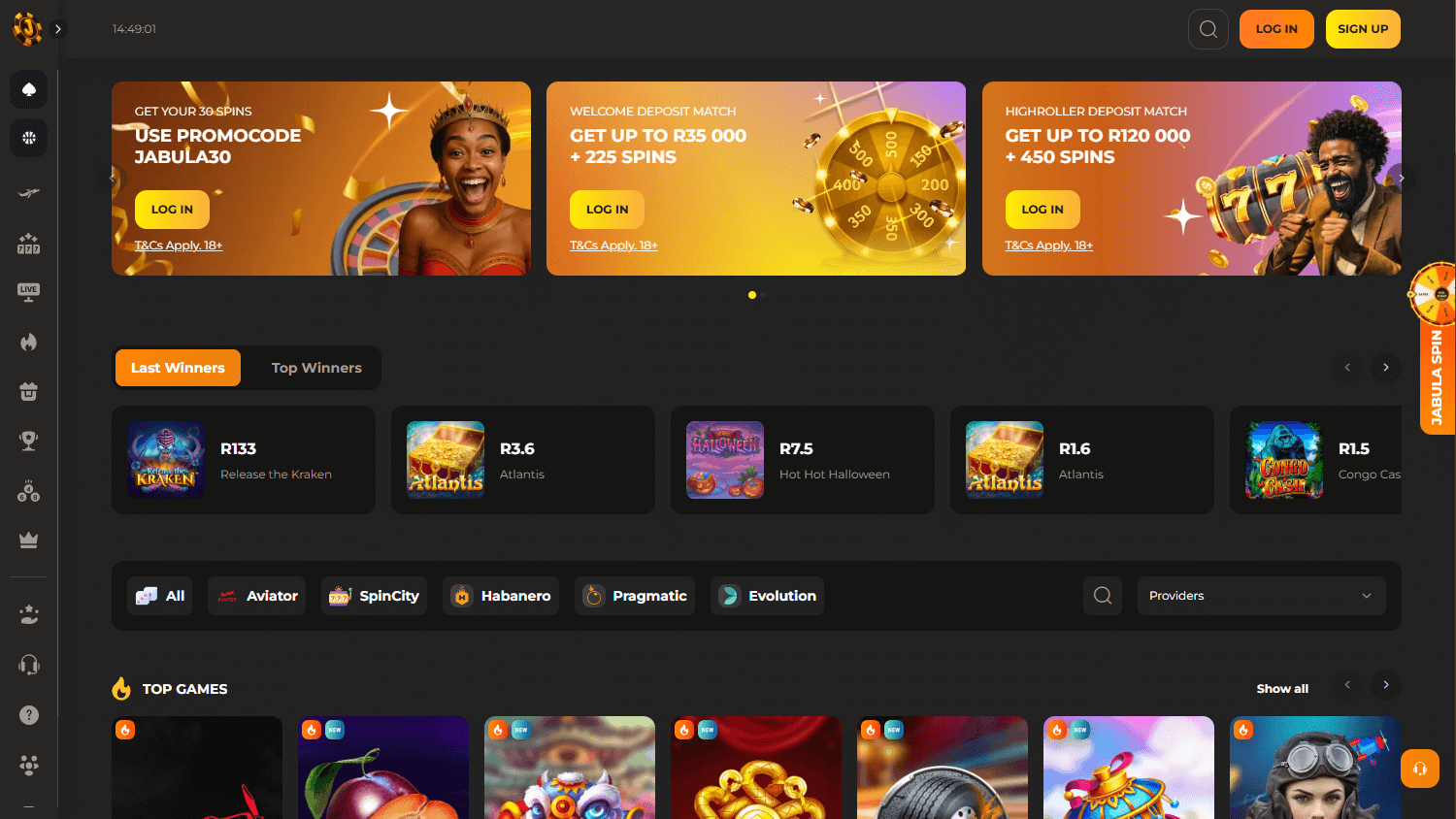 Jabula_Bets_Casino_homepage_desktop