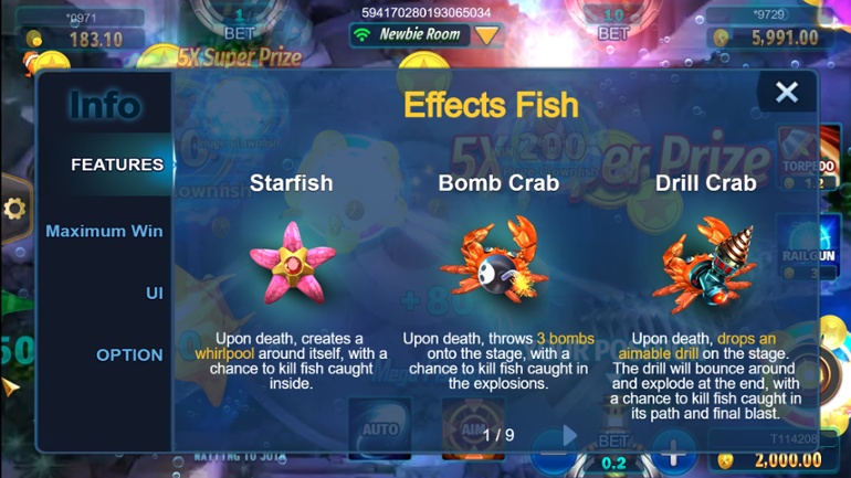 Mega Fishing - Fish Features