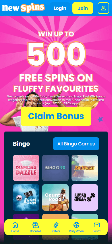 newspins_casino_homepage_mobile