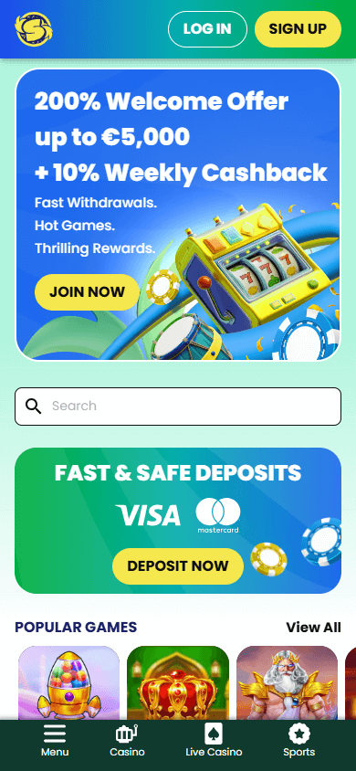 SambaSlots_Casino_homepage_mobile