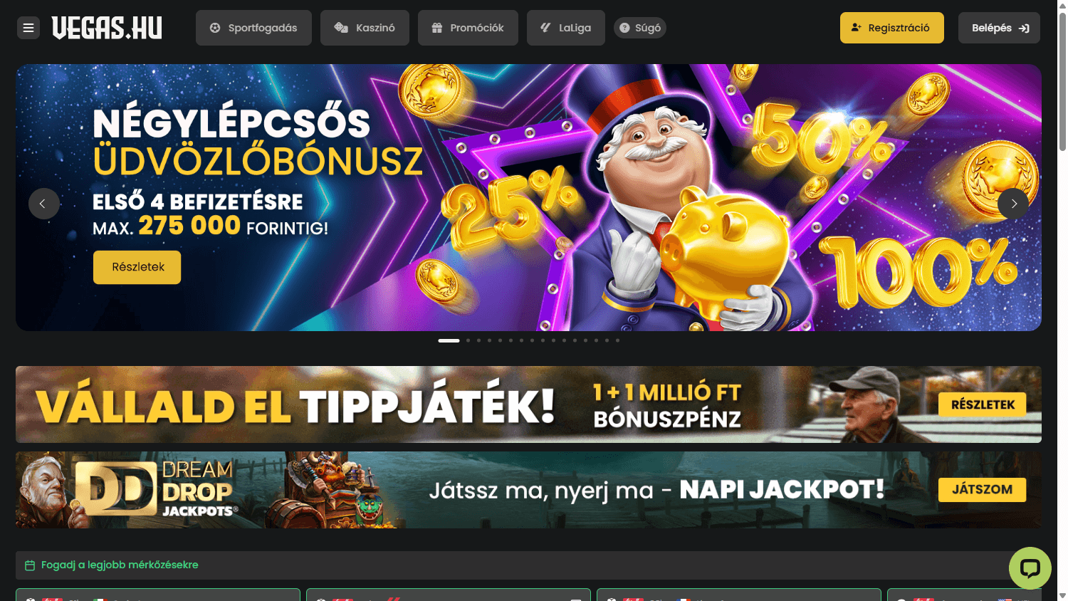 Vegas.hu asztali változat