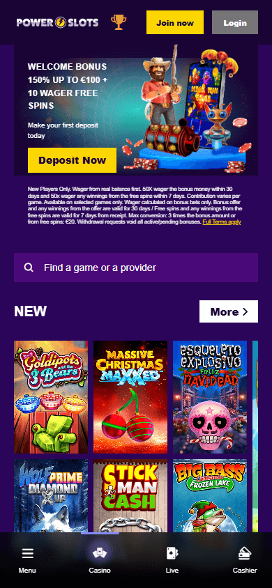 powerslots_casino_homepage_mobile
