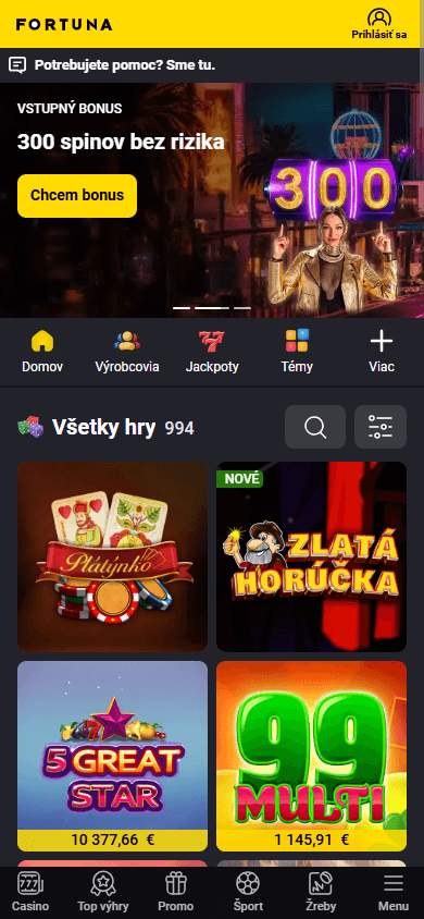 Fortuna_Casino_SK_game_gallery_mobile