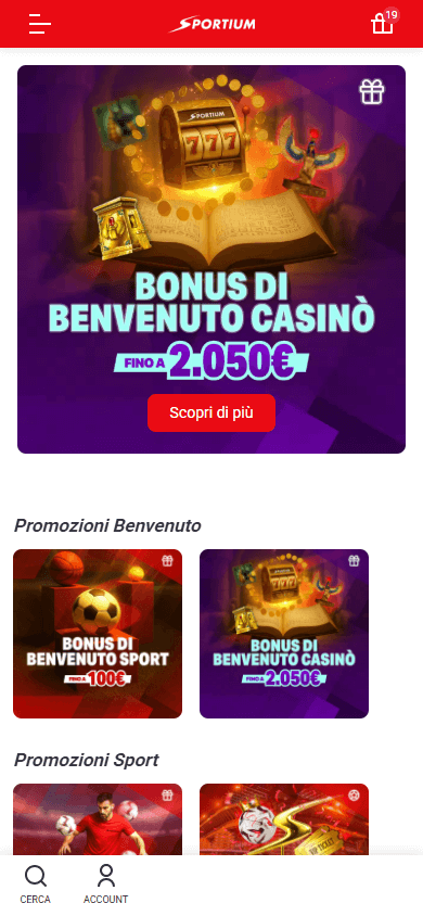 Promozioni Sportium Mobile