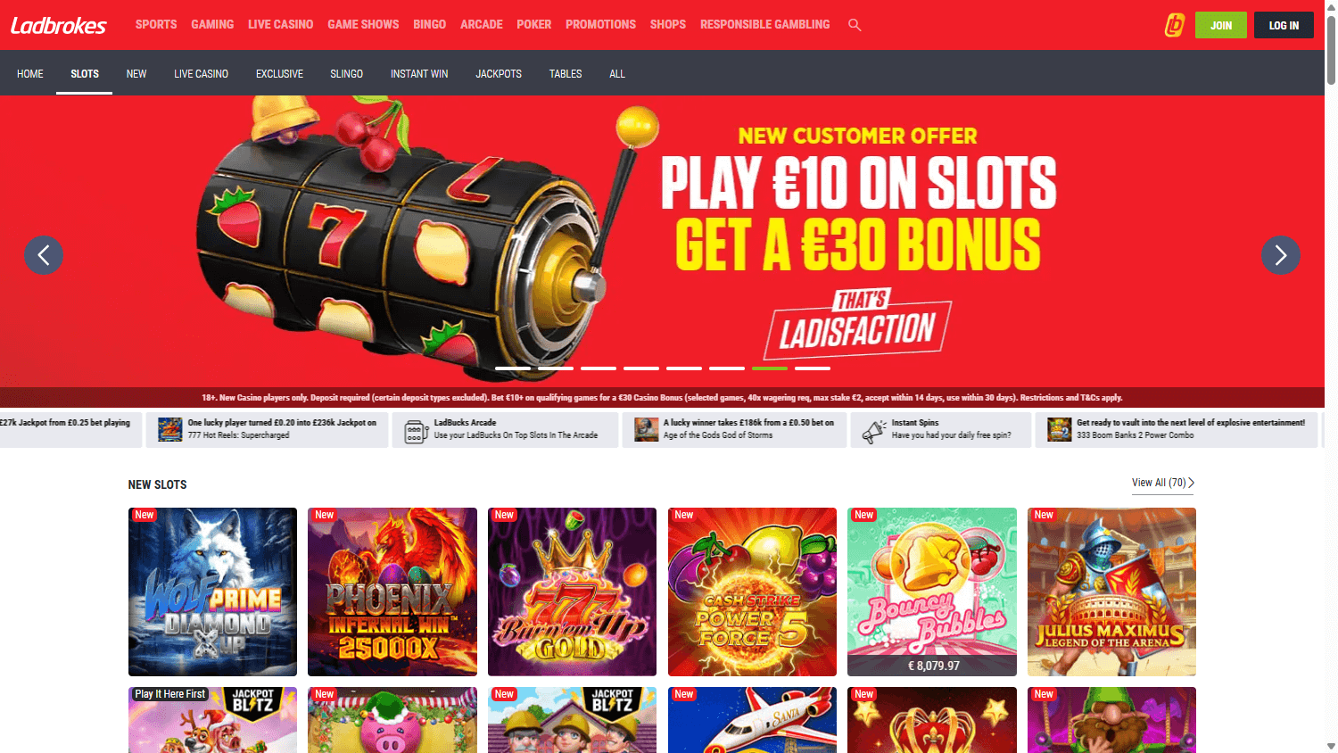 Review: Ladbrokes Casino für Spieler aus Deutschland