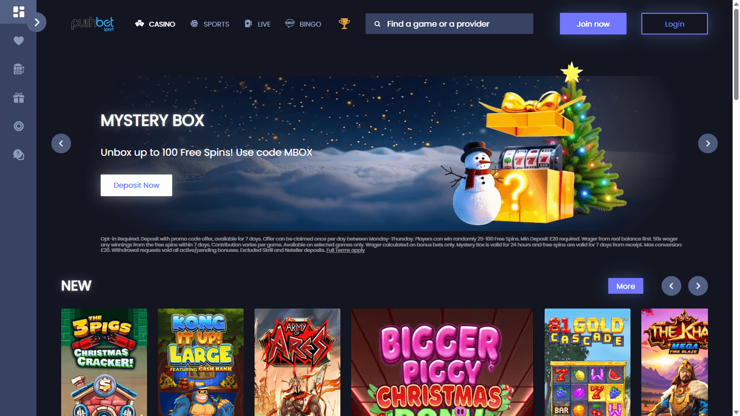 PushBet_Casino_homepage_desktop