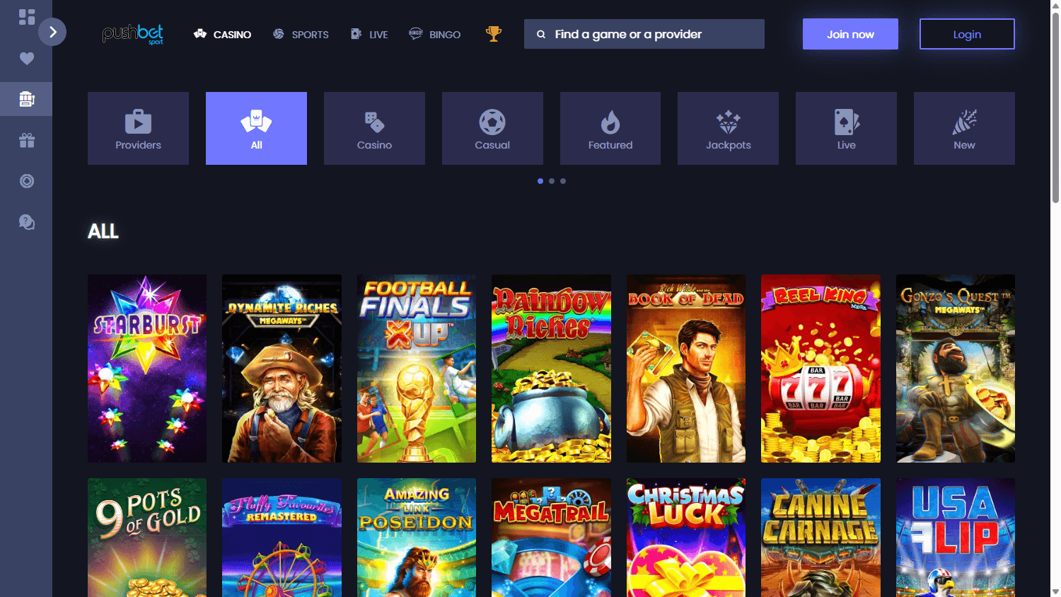 PushBet_Casino_game_gallery_desktop