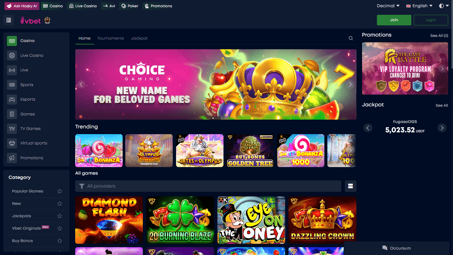 Vbetcrypto_Casino_game_gallery_desktop
