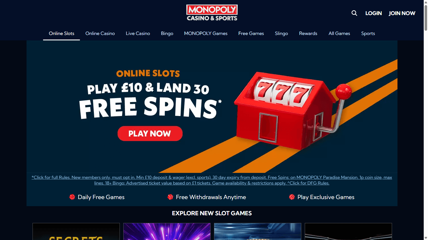 Monopoly casino login