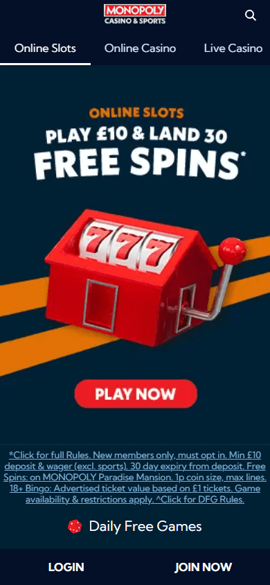 Monopoly casino login
