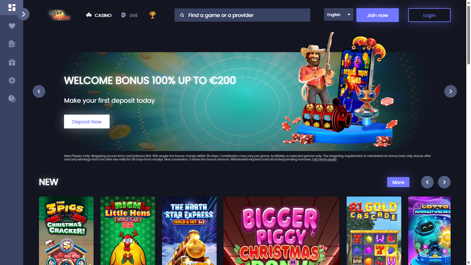 lucks_casino_homepage_desktop
