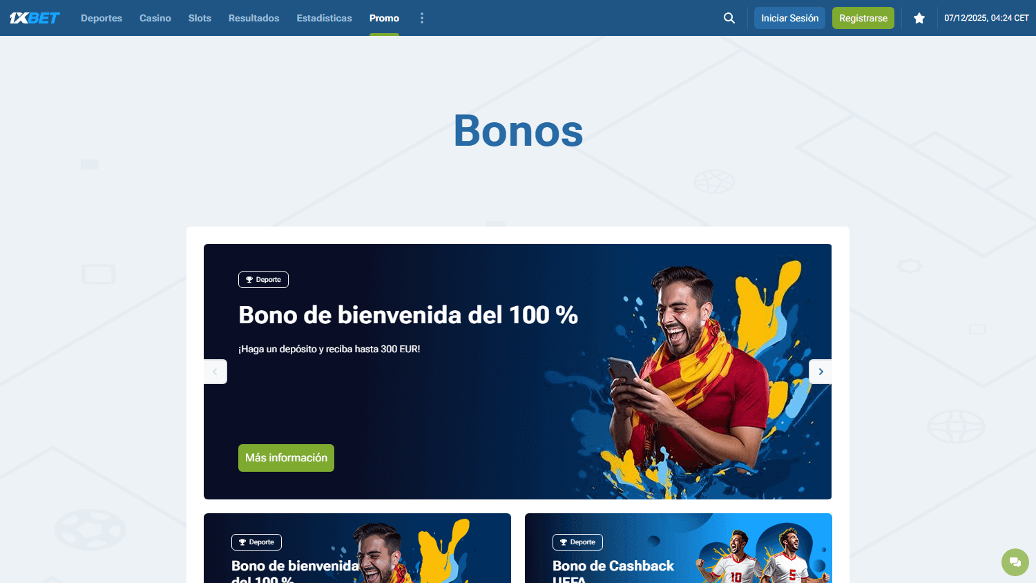 Promociones de 1xbet