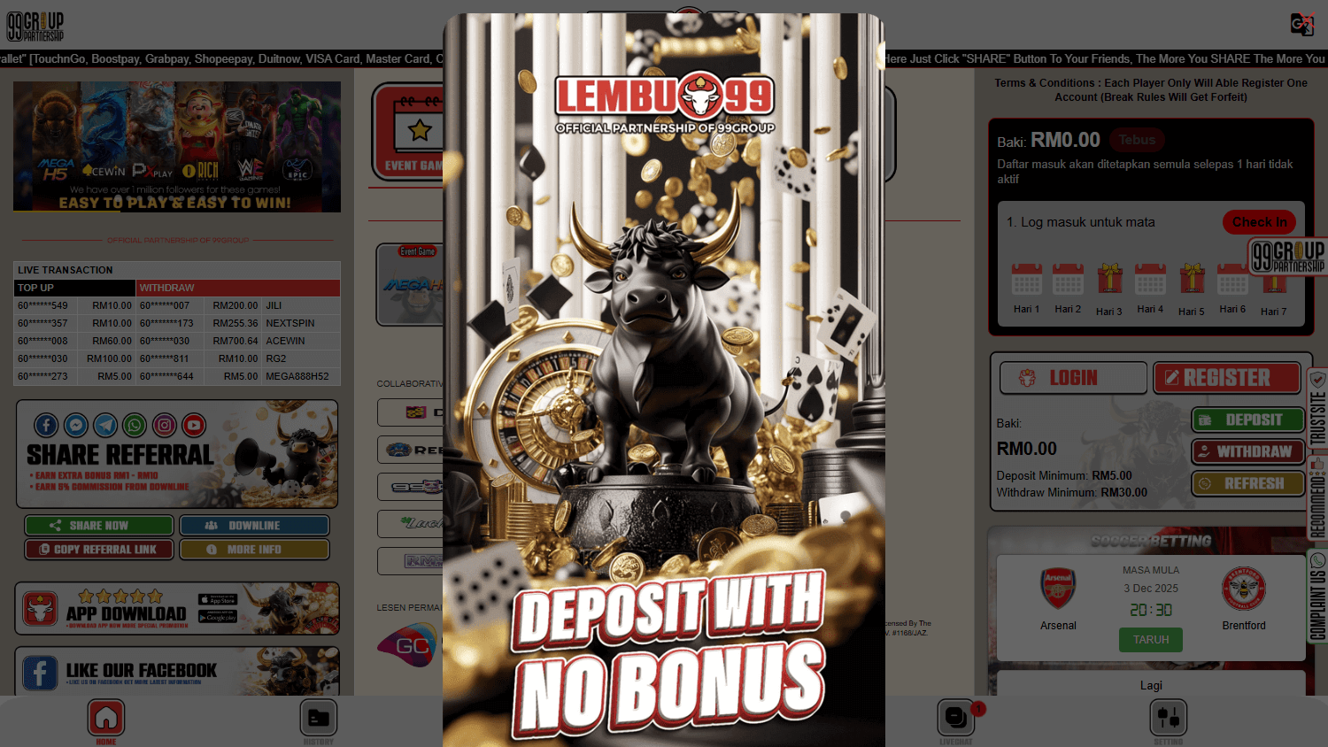 lembu99_casino_homepage_desktop