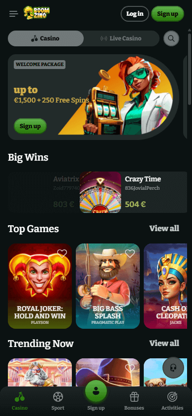 sammle freispiele bei Boomzino Casino