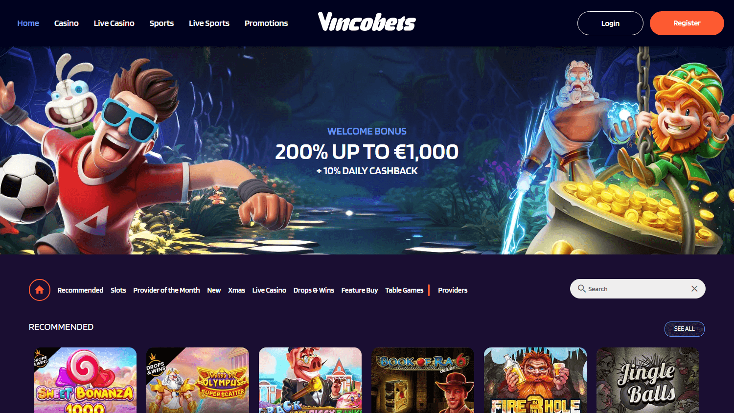 vincobets_casino_homepage_desktop