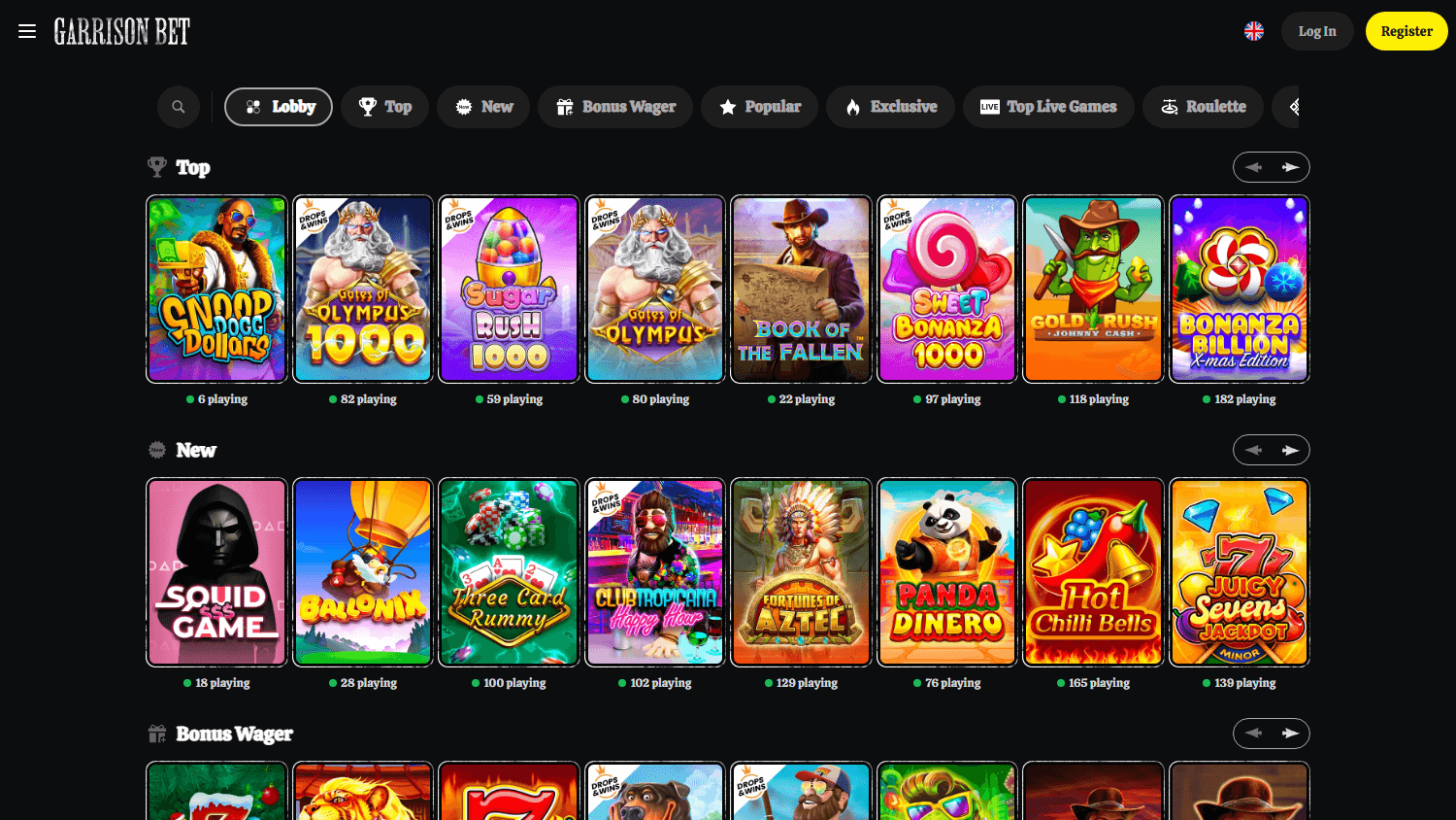 garrisonbet_casino_homepage_desktop